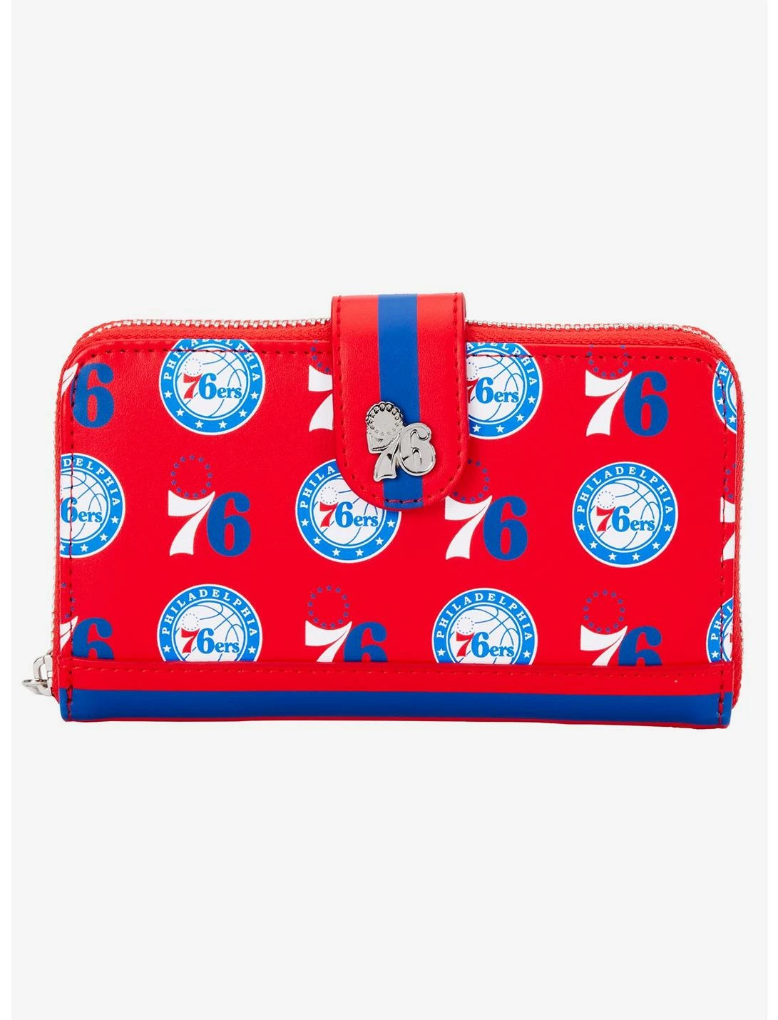 LNGEFLY Loungefly NBA Philadelphia 76ers Logo Zipper Wallet 3 LNGEFLY Loungefly NBA Philadelphia 76ers Logo Zipper Wallet