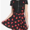 HUNIVERS Red Hearts Black Suspender Skirt -transcendentactive shop 18532026 hi