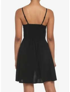 HUNIVERS Black Empire Slit Dress -transcendentactive shop 18569303 av2