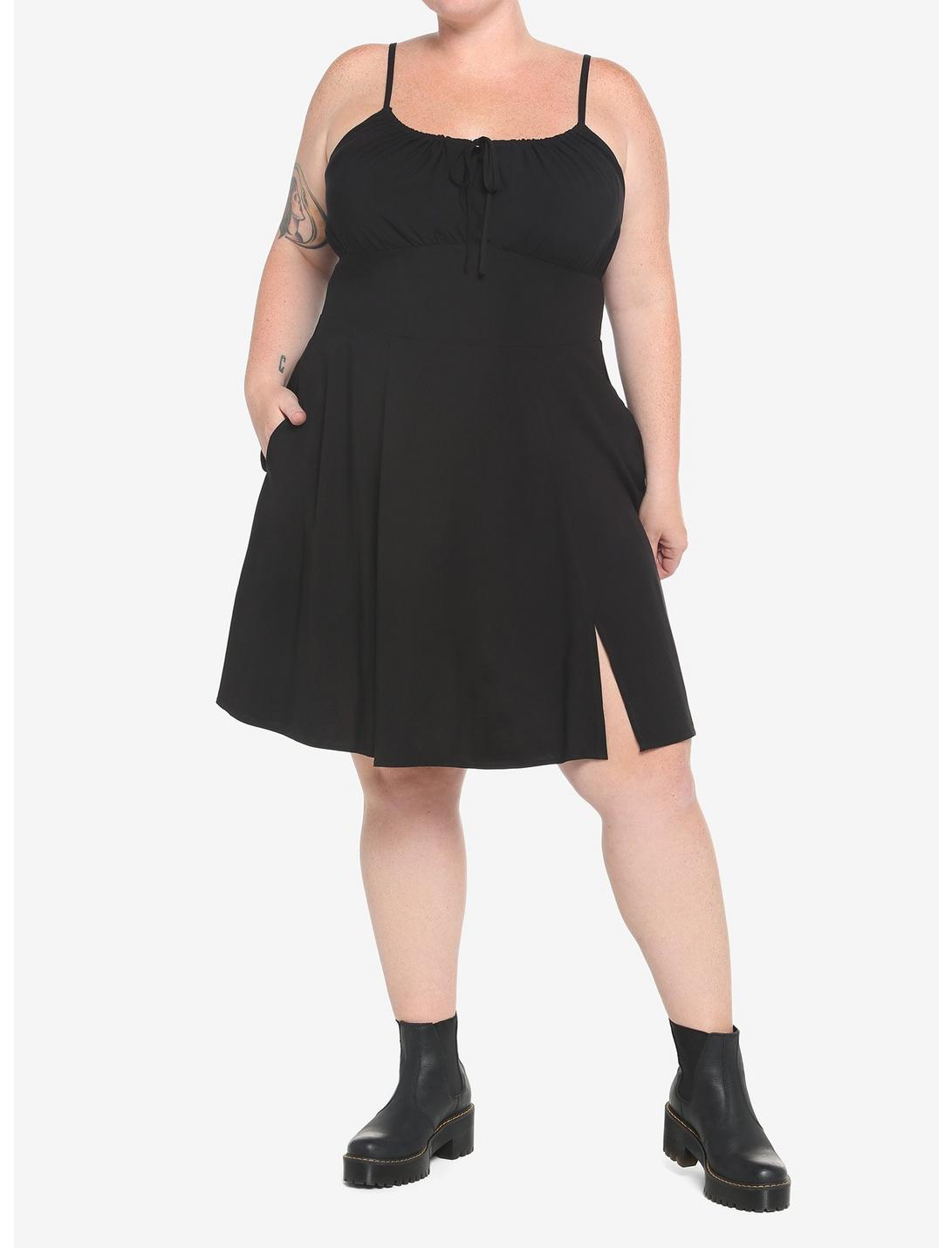 Black Empire Slit Dress Plus Size HUNIVERS Black Empire Slit Dress Plus Size -transcendentactive shop 18569311 av1