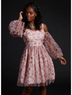 transcendentactive shop 34 HUNIVERS The School For Good And Evil Evers Cold Shoulder Dress