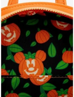 LOUNGFLY Loungefly Disney Minnie Mouse Pumpkin Glow-In-The-Dark Mini Backpack -transcendentactive shop 18635067 av2