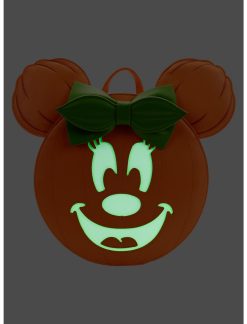 LOUNGFLY Loungefly Disney Minnie Mouse Pumpkin Glow-In-The-Dark Mini Backpack 9 LOUNGFLY Loungefly Disney Minnie Mouse Pumpkin Glow-In-The-Dark Mini Backpack -transcendentactive shop 18635067 av3