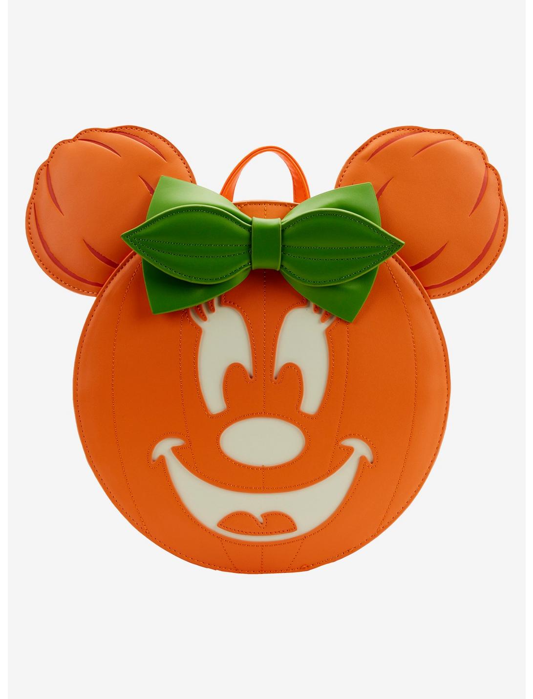 LOUNGFLY Loungefly Disney Minnie Mouse Pumpkin Glow-In-The-Dark Mini Backpack 3 LOUNGFLY Loungefly Disney Minnie Mouse Pumpkin Glow-In-The-Dark Mini Backpack