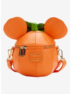 LOUNGFLY Loungefly Disney Minnie Mouse Pumpkin Glow-In-The-Dark Crossbody Bag -transcendentactive shop 18635069 av1