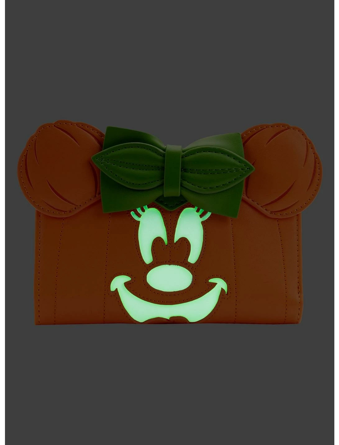 LOUNGFLY Loungefly Disney Minnie Mouse Pumpkin Glow-In-The-Dark Flap Wallet 4 LOUNGFLY Loungefly Disney Minnie Mouse Pumpkin Glow-In-The-Dark Flap Wallet - Image 2