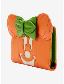 LOUNGFLY Loungefly Disney Minnie Mouse Pumpkin Glow-In-The-Dark Flap Wallet -transcendentactive shop 18635071 av2