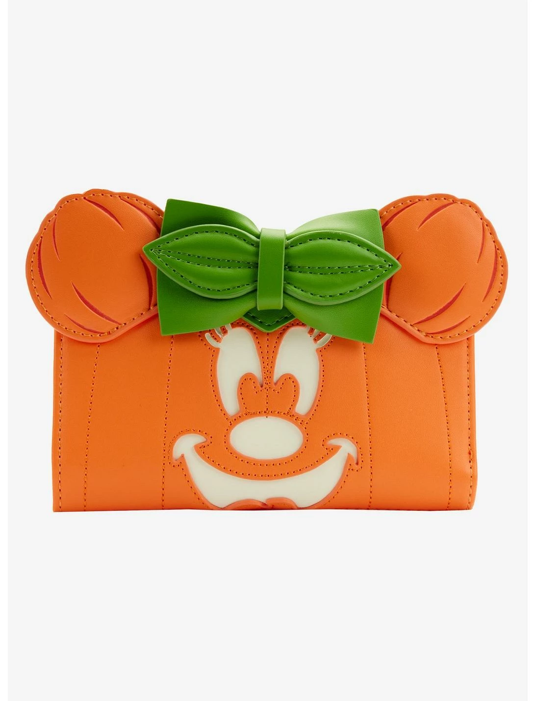 LOUNGFLY Loungefly Disney Minnie Mouse Pumpkin Glow-In-The-Dark Flap Wallet 3 LOUNGFLY Loungefly Disney Minnie Mouse Pumpkin Glow-In-The-Dark Flap Wallet