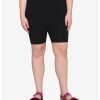 HUNIVERS Black 10 Inch Inseam Bike Shorts Plus Size