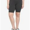 HUNIVERS Charcoal Grey 10 Inch Inseam Bike Shorts Plus Size -transcendentactive shop 18635888 hi