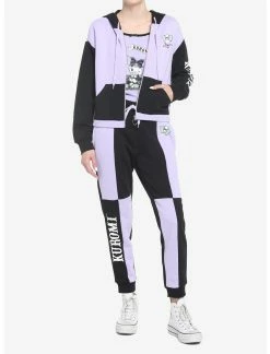 HUNIVERS Kuromi Fortune Teller Color-Block Sweatpants 7 HUNIVERS Kuromi Fortune Teller Color-Block Sweatpants -transcendentactive shop 18647466 av2