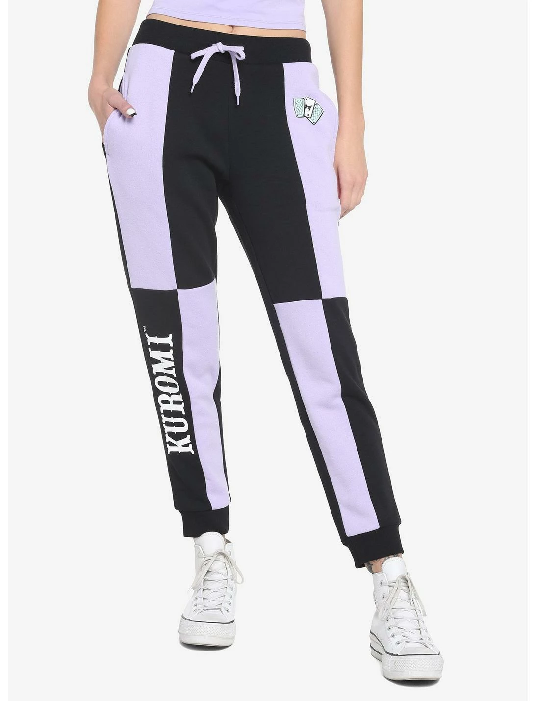 HUNIVERS Kuromi Fortune Teller Color-Block Sweatpants 3 HUNIVERS Kuromi Fortune Teller Color-Block Sweatpants