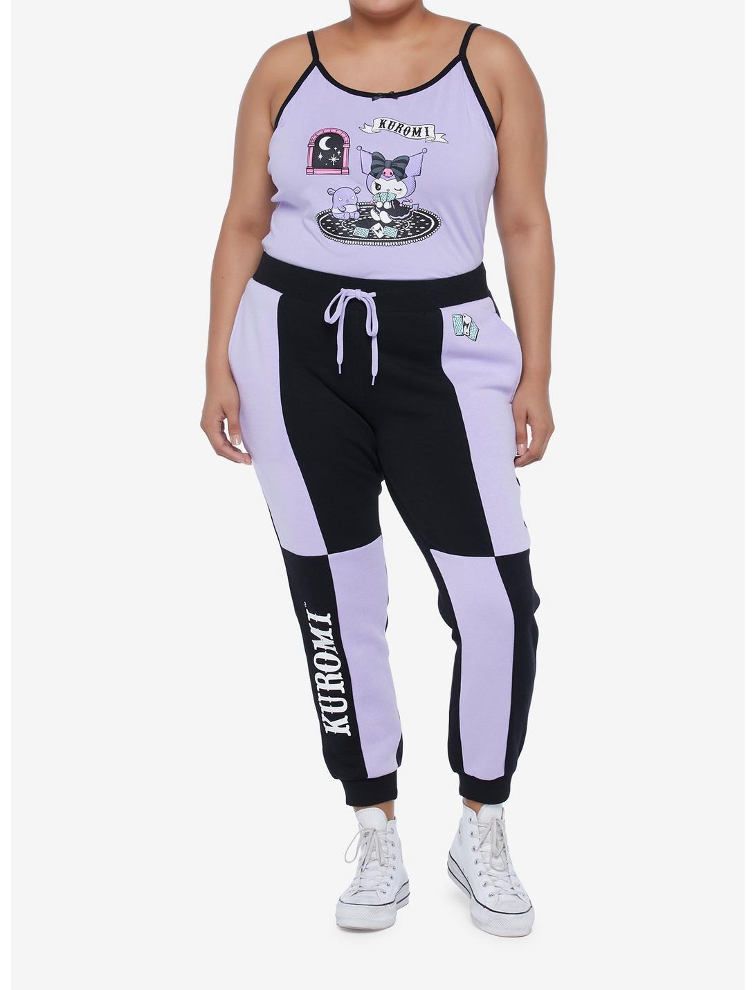 Kuromi Fortune Teller Color-Block Sweatpants Plus Size HUNIVERS Kuromi Fortune Teller Color-Block Sweatpants Plus Size -transcendentactive shop 18647474 av1