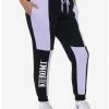 HUNIVERS Kuromi Fortune Teller Color-Block Sweatpants Plus Size