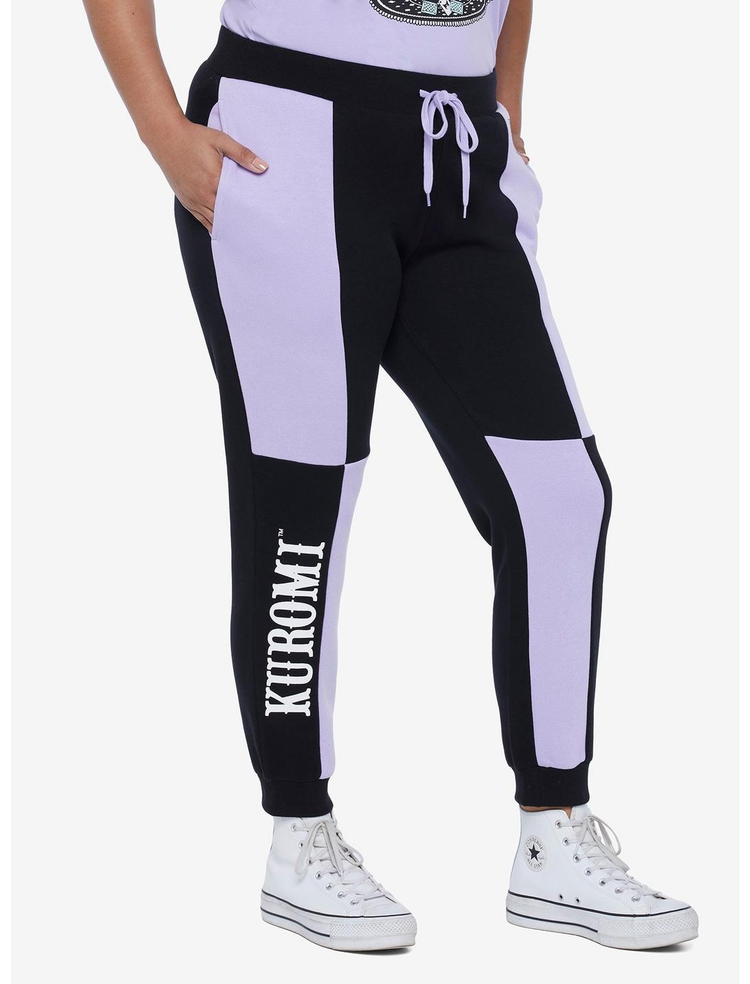 Kuromi Fortune Teller Color-Block Sweatpants Plus Size HUNIVERS Kuromi Fortune Teller Color-Block Sweatpants Plus Size -transcendentactive shop 18647474 hi