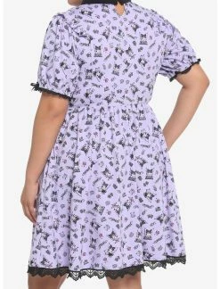 HUNIVERS Kuromi Crystal Ball Lolita Lace Dress Plus Size -transcendentactive shop 18695110 av2