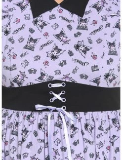 HUNIVERS Kuromi Crystal Ball Lolita Lace Dress Plus Size -transcendentactive shop 18695110 av3