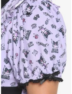 HUNIVERS Kuromi Crystal Ball Lolita Lace Dress Plus Size -transcendentactive shop 18695110 av5