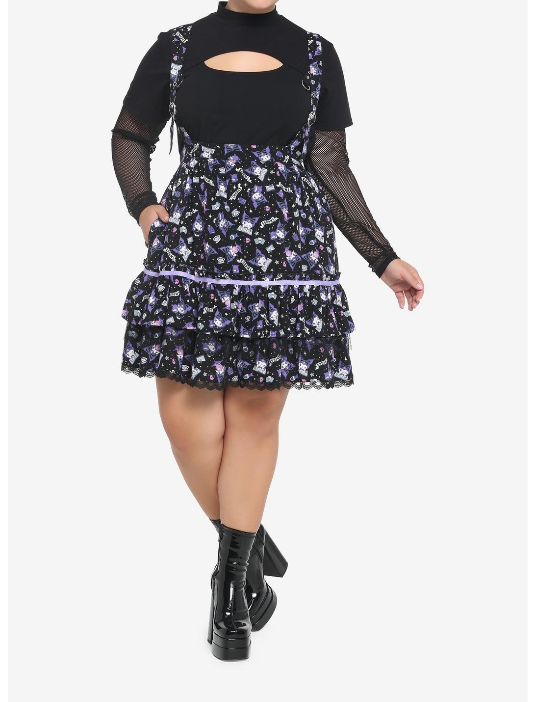 Kuromi Fortune Teller Tiered Suspender Skirt Plus Size HUNIVERS Kuromi Fortune Teller Tiered Suspender Skirt Plus Size -transcendentactive shop 18695125 av1