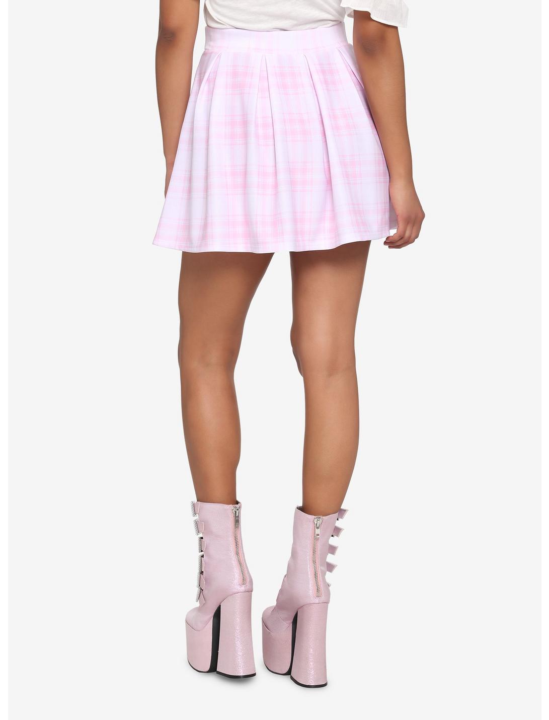 Pink Plaid Skirt HUNIVERS Pink Plaid Skirt -transcendentactive shop 18717776 av1