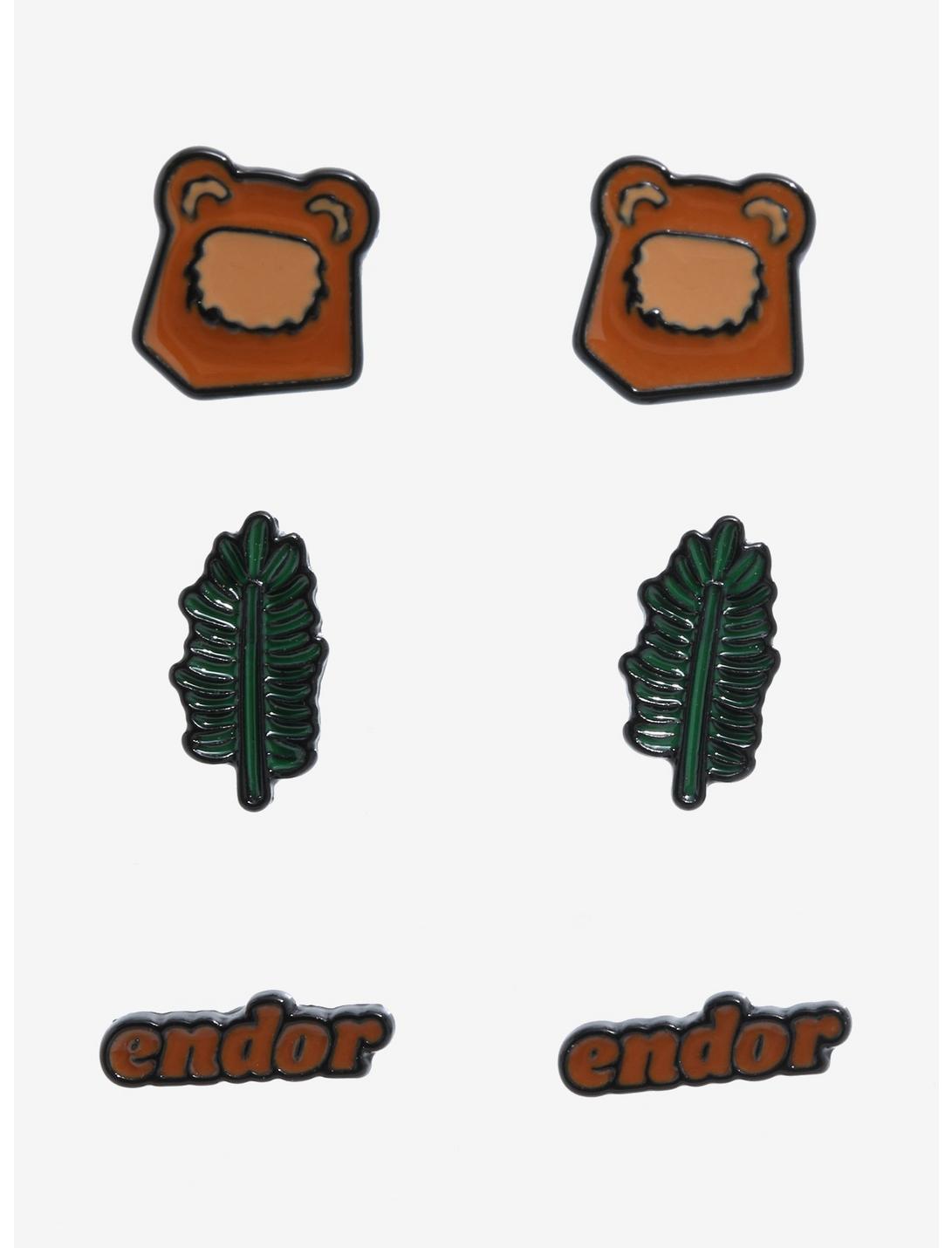 HUNIVERS Star Wars Endor Ewok Stud Earring Set 3 HUNIVERS Star Wars Endor Ewok Stud Earring Set