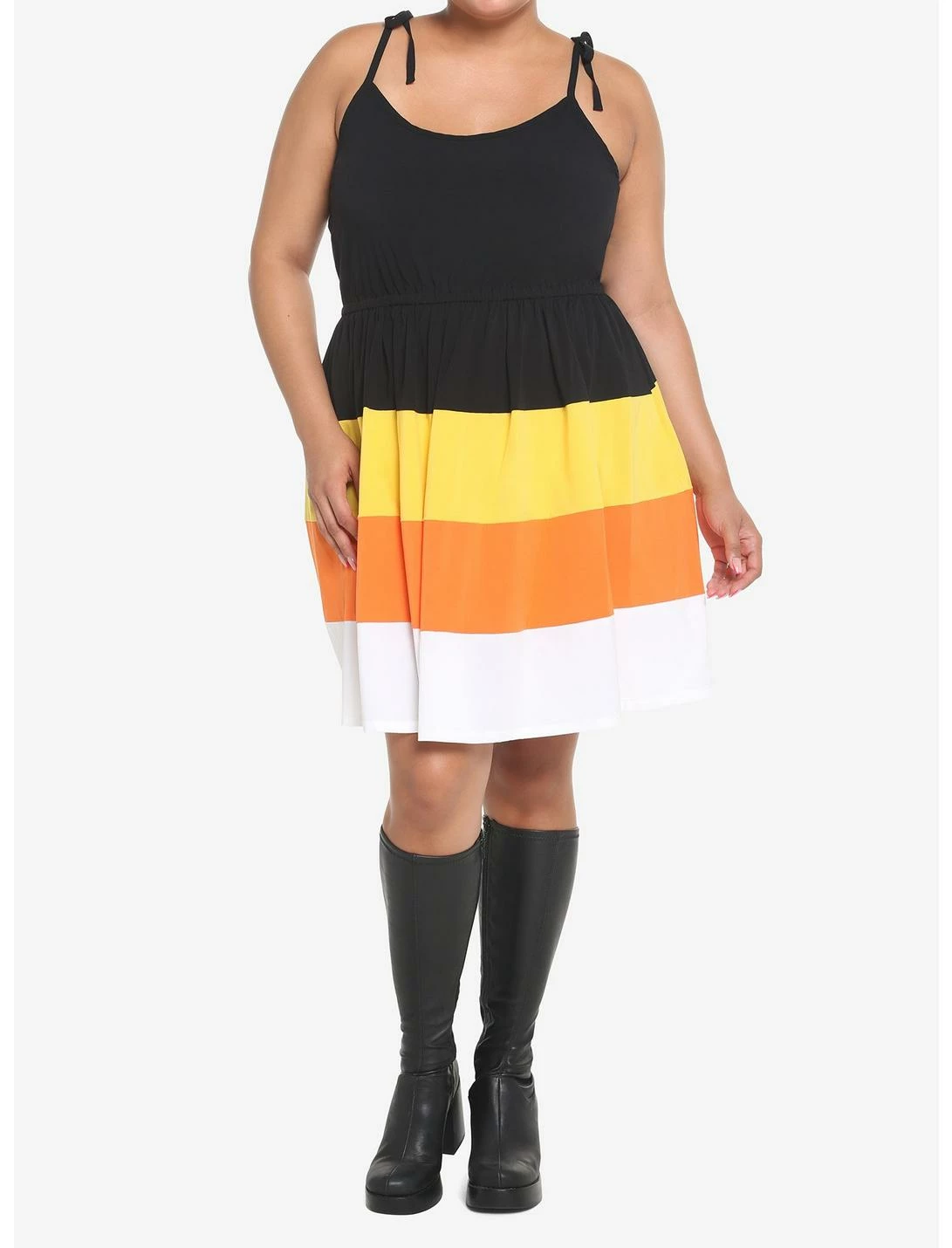 HUNIVERS Candy Corn Tiered Dress Plus Size 4 HUNIVERS Candy Corn Tiered Dress Plus Size - Image 2