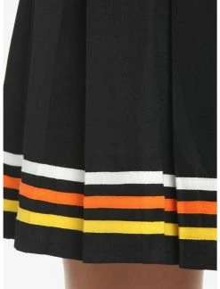 HUNIVERS Candy Corn Stripe Pleated Skirt Plus Size -transcendentactive shop 18780501 av2