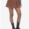 HUNIVERS Brown Corduroy Pleated Mini Skirt -transcendentactive shop 18780508 hi