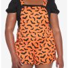 HUNIVERS Orange & Black Bat Shortalls Plus Size 2 HUNIVERS Orange & Black Bat Shortalls Plus Size -transcendentactive shop 18780585 hi