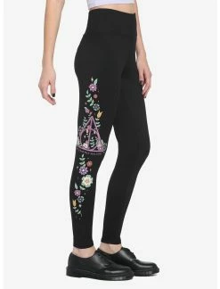 HUNIVERS Harry Potter Deathly Hallows Floral Leggings -transcendentactive shop 18780997 av3