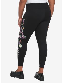 HUNIVERS Harry Potter Deathly Hallows Floral Leggings Plus Size 4 HUNIVERS Harry Potter Deathly Hallows Floral Leggings Plus Size -transcendentactive shop 18781005 av2