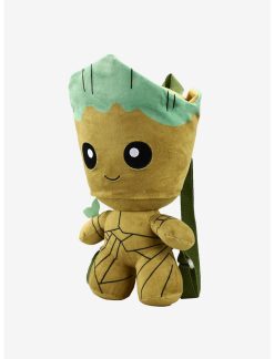 Bioworld Marvel Guardians Of The Galaxy Groot Chibi Plush Backpack -transcendentactive shop 18856020 av2