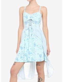 HUNIVERS Corpse Bride Emily Flowy Lace-Up Cami Dress