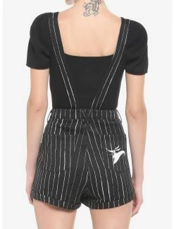 HUNIVERS The Nightmare Before Christmas Jack Pinstripe Shortalls -transcendentactive shop 18869738 av2