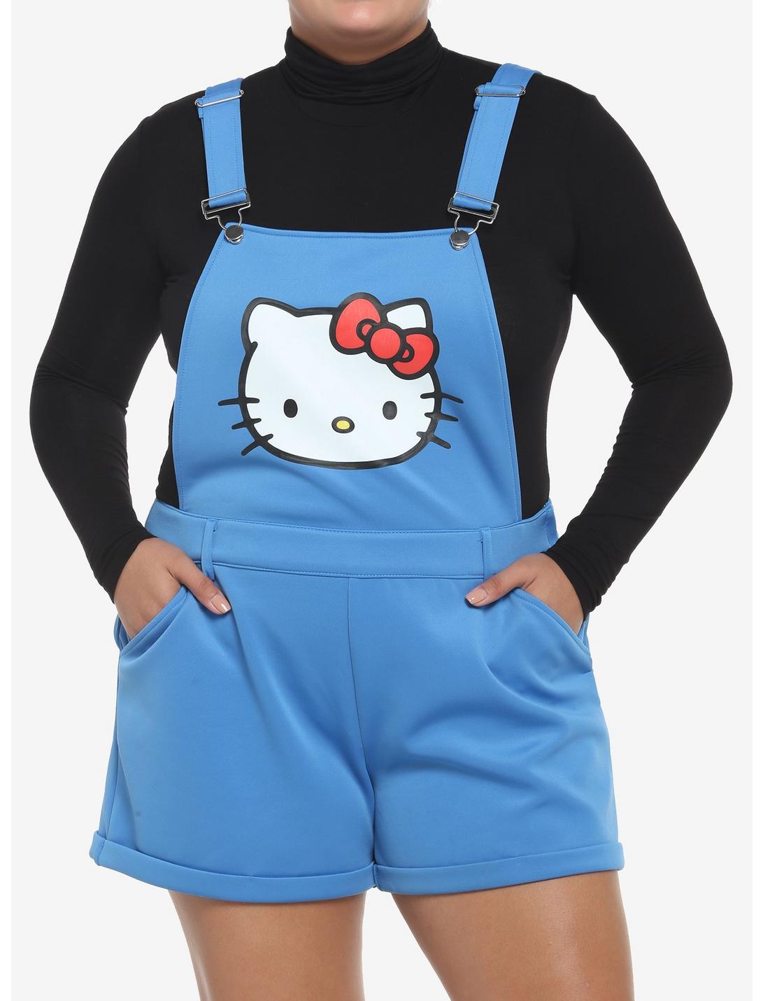 HUNIVERS Hello Kitty Blue Shortalls Plus Size 3 HUNIVERS Hello Kitty Blue Shortalls Plus Size