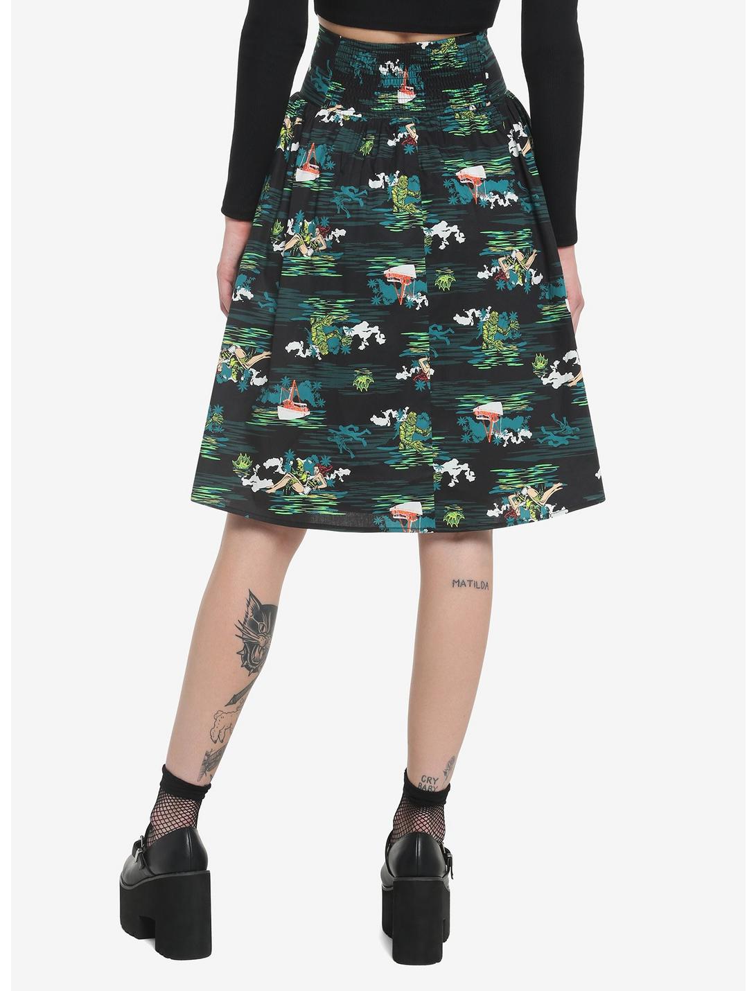 Universal Monsters Creature From The Black Lagoon Allover Print Skirt HUNIVERS Universal Monsters Creature From The Black Lagoon Allover Print Skirt -transcendentactive shop 18869798 av1