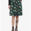 HUNIVERS Universal Monsters Creature From The Black Lagoon Allover Print Skirt -transcendentactive shop 18869798 hi