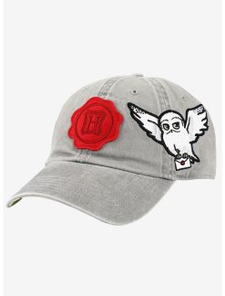 Bioworld Harry Potter Hogwarts Wax Stamp Embroidery Snapback Hat