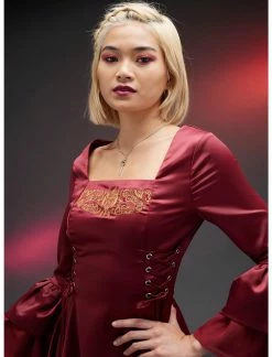 HUNIVERS House Of The Dragon Rhaenyra Targaryen Bell Sleeve Dress -transcendentactive shop 18885749 av4