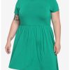 HUNIVERS Green Skater Dress Plus Size -transcendentactive shop 18980790 hi