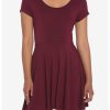 HUNIVERS Burgundy Skater Dress 1 HUNIVERS Burgundy Skater Dress -transcendentactive shop 18984512 hi