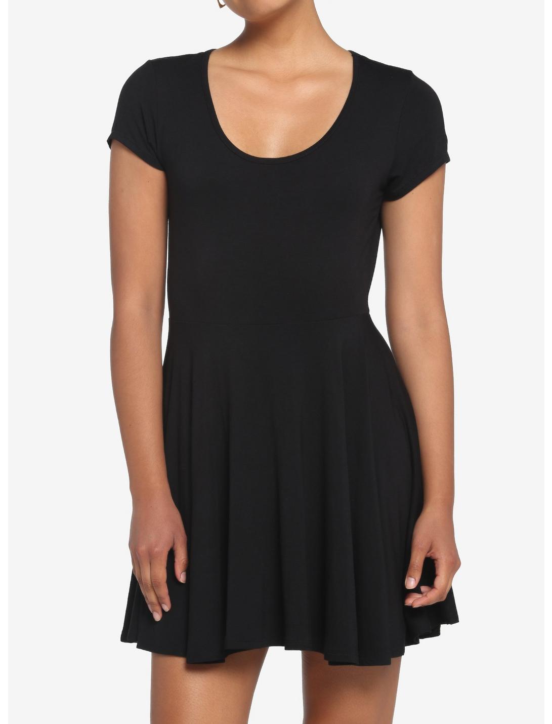 Black Skater Dress HUNIVERS Black Skater Dress -transcendentactive shop 18984527 hi