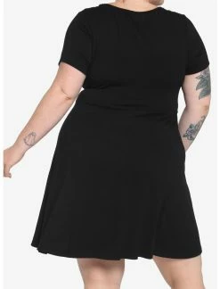 HUNIVERS Black Skater Dress Plus Size -transcendentactive shop 18984535 av2