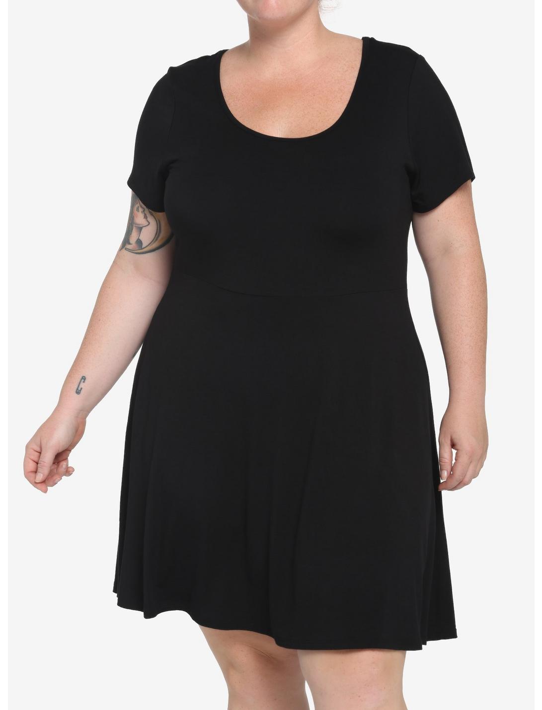 Black Skater Dress Plus Size HUNIVERS Black Skater Dress Plus Size -transcendentactive shop 18984535 hi