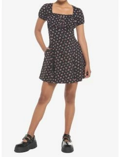 HUNIVERS Black Mushroom Empire Dress -transcendentactive shop 19001172 av1