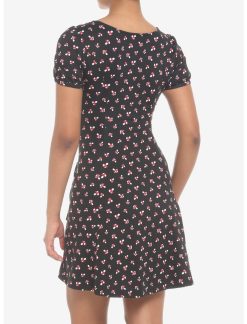 HUNIVERS Black Mushroom Empire Dress -transcendentactive shop 19001172 av2