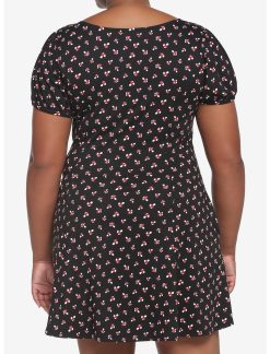 HUNIVERS Black Mushroom Empire Dress Plus Size -transcendentactive shop 19001180 av2