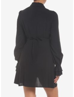 HUNIVERS Black Lace Collared Dress -transcendentactive shop 19001232 av2
