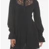 HUNIVERS Black Lace Collared Dress -transcendentactive shop 19001232 hi