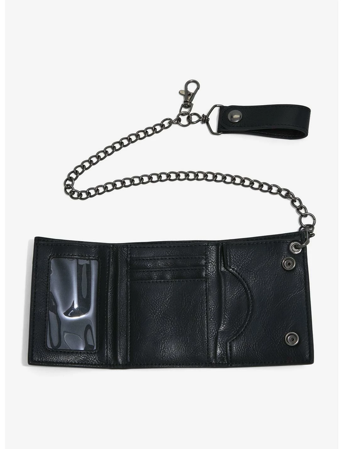 Bioworld Marvel Black Panther: Wakanda Forever Logo Trifold Chain Wallet 5 Bioworld Marvel Black Panther: Wakanda Forever Logo Trifold Chain Wallet - Image 3